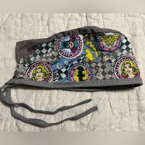 DC Comics Wonder Woman cat woman Batman Gray scrub cap hat medical surgical